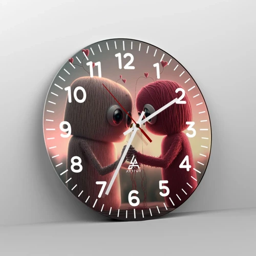 Reloj de pared - Reloj de vidrio - Todo el mundo puede amar - 40x40 cm