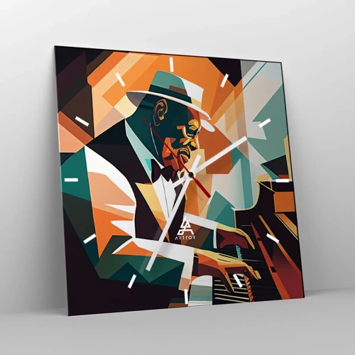 Reloj de pared - Reloj de vidrio - Todo ese jazz que llevas dentro - 30x30 cm