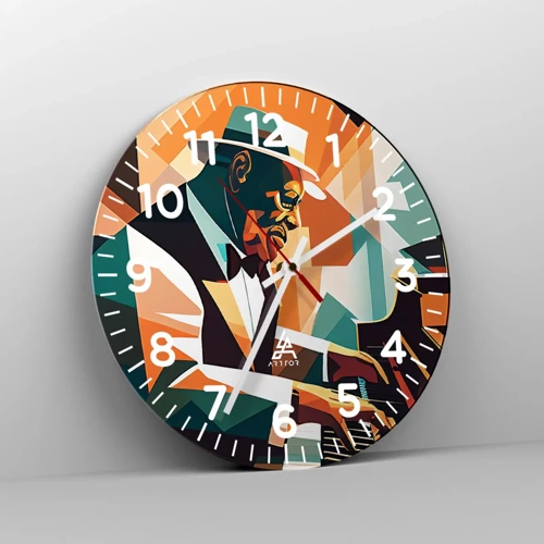 Reloj de pared - Reloj de vidrio - Todo ese jazz que llevas dentro - 30x30 cm