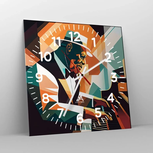 Reloj de pared - Reloj de vidrio - Todo ese jazz que llevas dentro - 40x40 cm