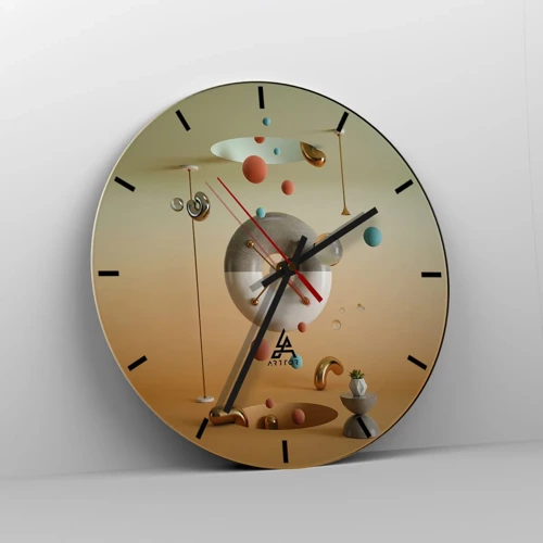 Reloj de pared - Reloj de vidrio - Todo puede suceder - 30x30 cm