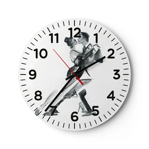Reloj de pared - Reloj de vidrio - Todos al son de la música - 30x30 cm
