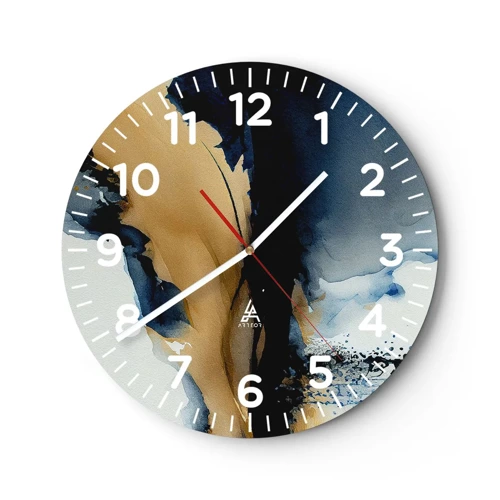 Reloj de pared - Reloj de vidrio - Tras el telón - 30x30 cm