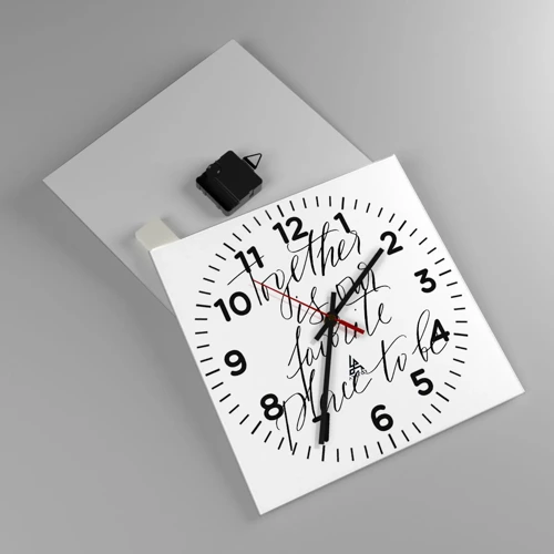 Reloj de pared - Reloj de vidrio - ¿Tú también lo sientes? - 30x30 cm