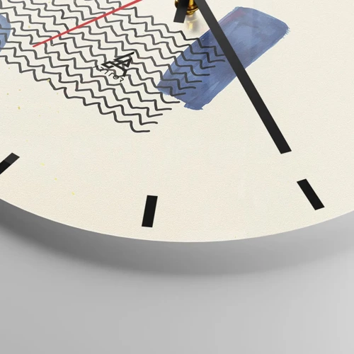 Reloj de pared - Reloj de vidrio - Un cuarteto abstracto - 30x30 cm