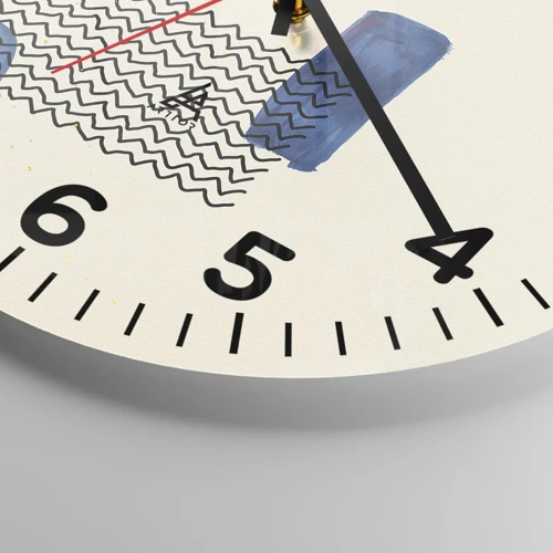 Reloj de pared - Reloj de vidrio - Un cuarteto abstracto - 40x40 cm