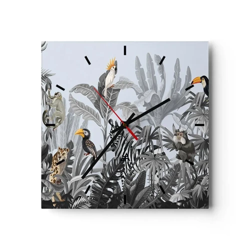 Reloj de pared - Reloj de vidrio - Un cuento de hadas africano - 30x30 cm