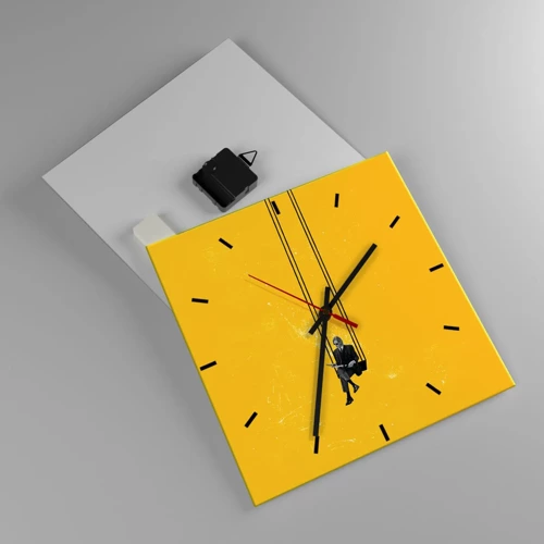 Reloj de pared - Reloj de vidrio - Un día como cualquier otro - 30x30 cm