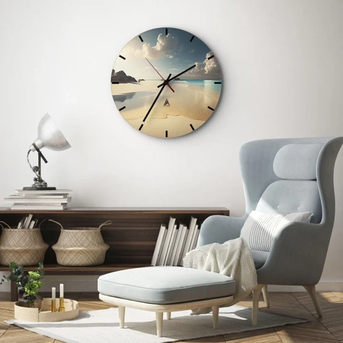 Reloj de pared - Reloj de vidrio - Un día de ensueño - 30x30 cm