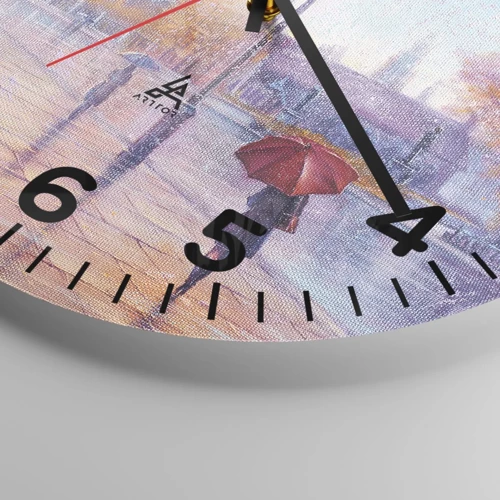 Reloj de pared - Reloj de vidrio - Un día de otoño en Londres - 40x40 cm