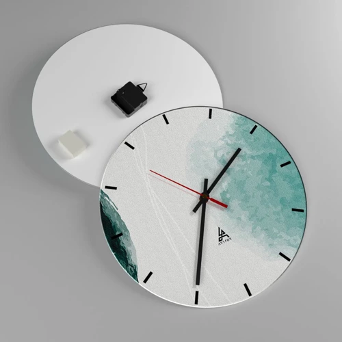 Reloj de pared - Reloj de vidrio - Un encuentro con la niebla - 40x40 cm