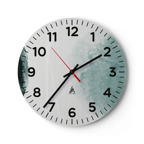 Reloj de pared - Reloj de vidrio - Un encuentro con la niebla - 40x40 cm