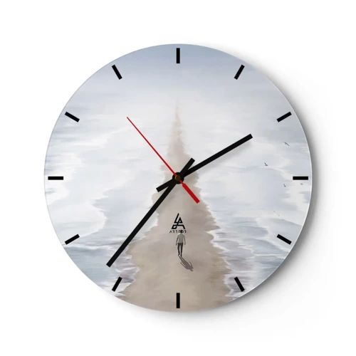 Reloj de pared - Reloj de vidrio - Un futuro brillante - 40x40 cm