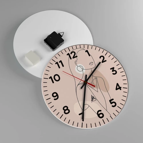 Reloj de pared - Reloj de vidrio - Un icono de la inocencia - 30x30 cm