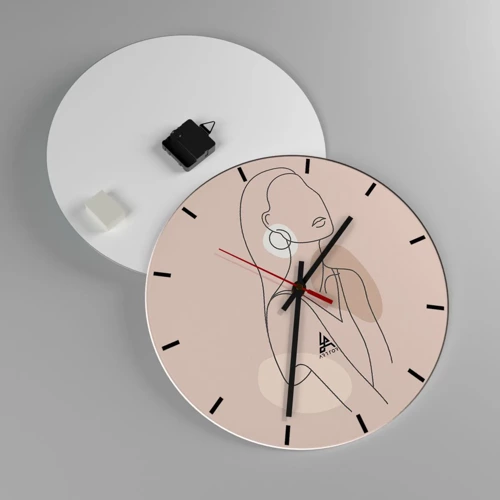 Reloj de pared - Reloj de vidrio - Un icono de la inocencia - 40x40 cm