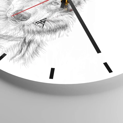 Reloj de pared - Reloj de vidrio - Un líder nato - 40x40 cm
