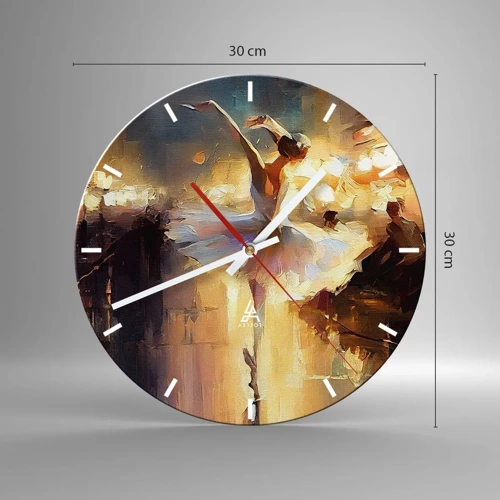 Reloj de pared - Reloj de vidrio - Un milagro en la calle - 30x30 cm