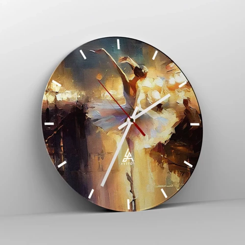 Reloj de pared - Reloj de vidrio - Un milagro en la calle - 30x30 cm