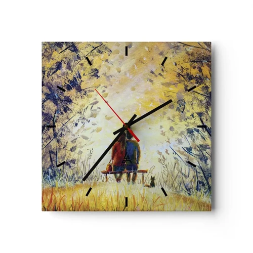 Reloj de pared - Reloj de vidrio - Un momento mágico - 30x30 cm