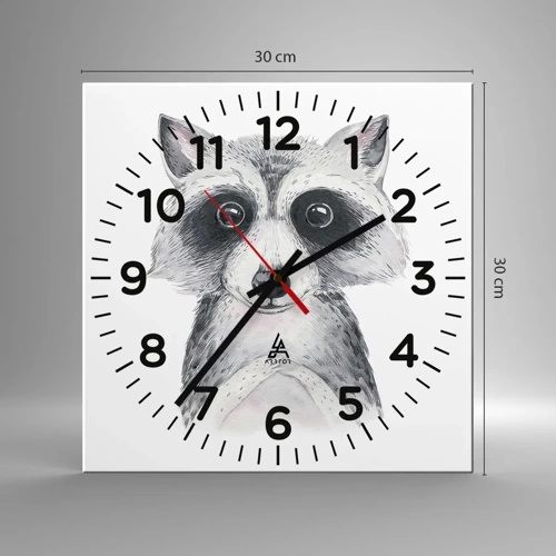 Reloj de pared - Reloj de vidrio - Un momento para la emoción - 30x30 cm