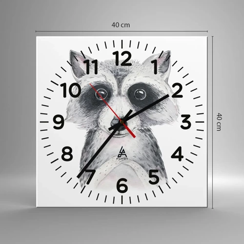 Reloj de pared - Reloj de vidrio - Un momento para la emoción - 40x40 cm