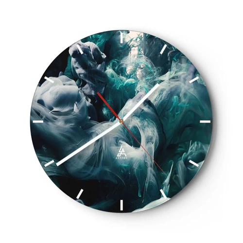 Reloj de pared - Reloj de vidrio - Un movimiento de color - 30x30 cm