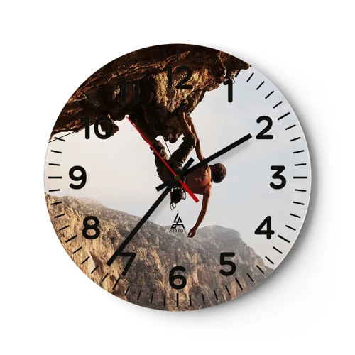 Reloj de pared - Reloj de vidrio - Un mundo en la roca - 40x40 cm