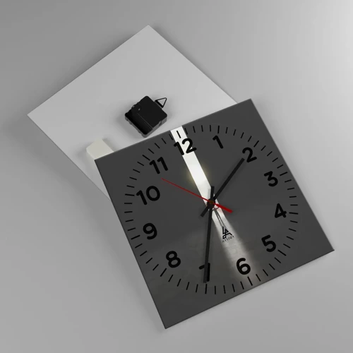 Reloj de pared - Reloj de vidrio - Un paso hacia un futuro brillante - 30x30 cm