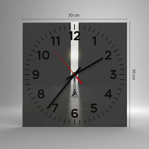 Reloj de pared - Reloj de vidrio - Un paso hacia un futuro brillante - 30x30 cm