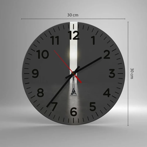 Reloj de pared - Reloj de vidrio - Un paso hacia un futuro brillante - 30x30 cm