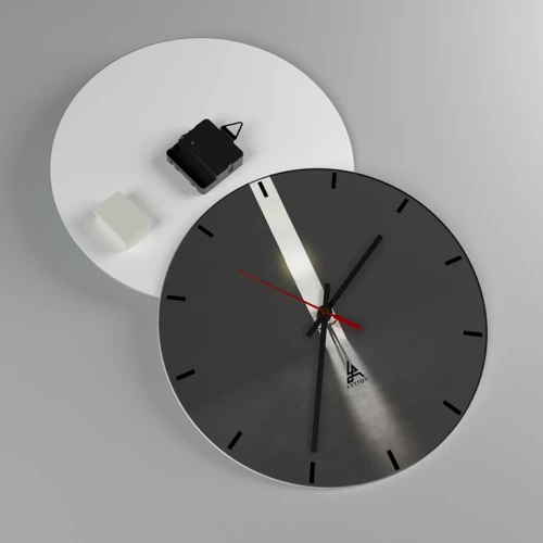 Reloj de pared - Reloj de vidrio - Un paso hacia un futuro brillante - 30x30 cm