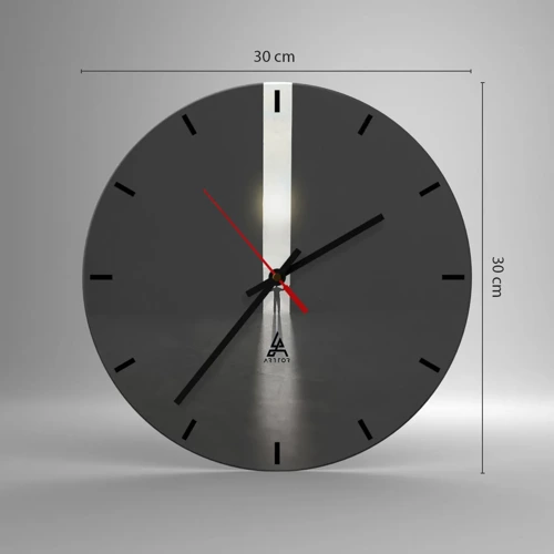 Reloj de pared - Reloj de vidrio - Un paso hacia un futuro brillante - 30x30 cm