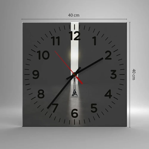 Reloj de pared - Reloj de vidrio - Un paso hacia un futuro brillante - 40x40 cm