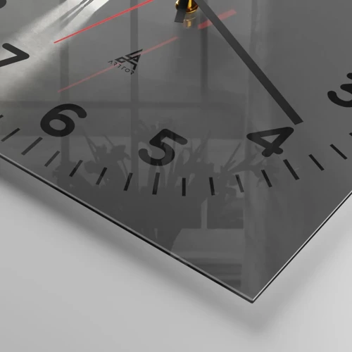 Reloj de pared - Reloj de vidrio - Un paso hacia un futuro brillante - 40x40 cm
