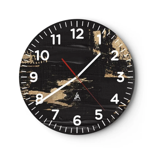 Reloj de pared - Reloj de vidrio - Un rastro de tacto - 40x40 cm