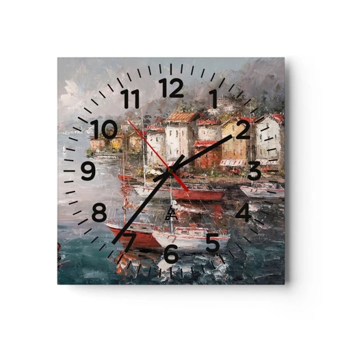 Reloj de pared - Reloj de vidrio - Un refugio romántico - 40x40 cm