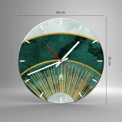 Reloj de pared - Reloj de vidrio - Un sistema solar diferente - 30x30 cm