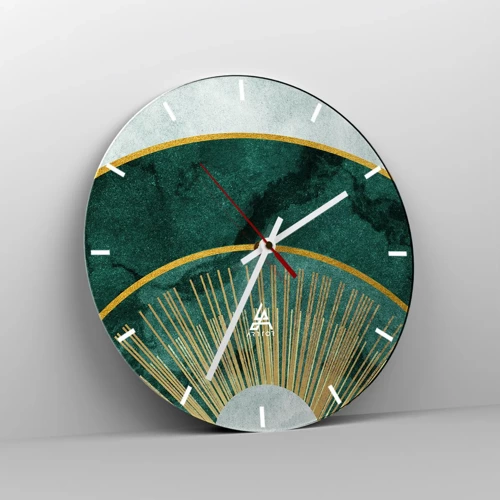 Reloj de pared - Reloj de vidrio - Un sistema solar diferente - 30x30 cm