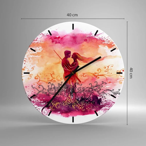 Reloj de pared - Reloj de vidrio - ¡Un solo corazón! Necesito tan poco para ser feliz… - 40x40 cm