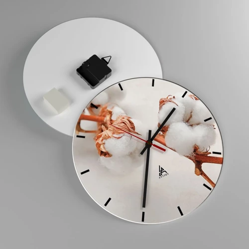 Reloj de pared - Reloj de vidrio - Un suave tacto - 30x30 cm