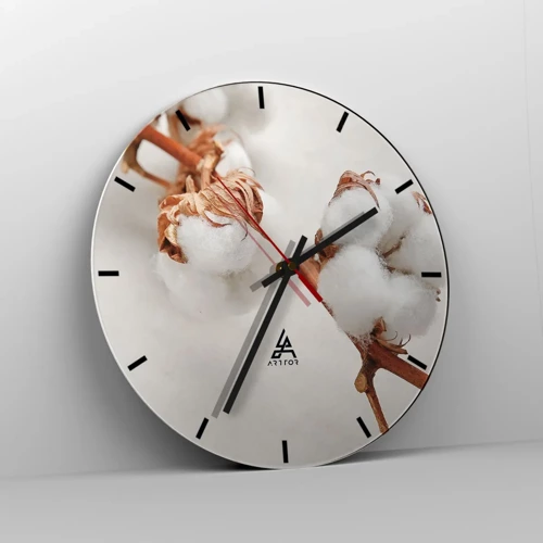 Reloj de pared - Reloj de vidrio - Un suave tacto - 30x30 cm