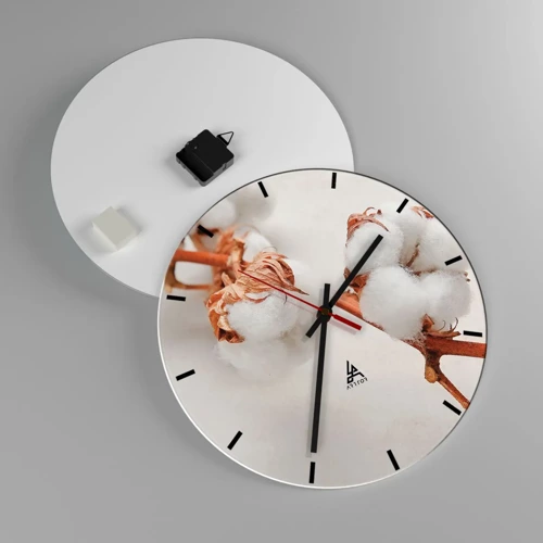 Reloj de pared - Reloj de vidrio - Un suave tacto - 40x40 cm