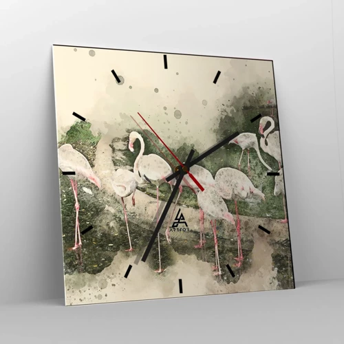 Reloj de pared - Reloj de vidrio - Un sueño exótico - 40x40 cm