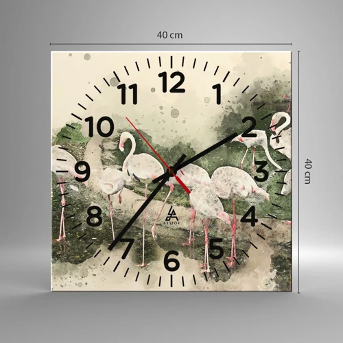 Reloj de pared - Reloj de vidrio - Un sueño exótico - 40x40 cm