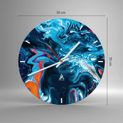 Reloj de pared - Reloj de vidrio - Un viaje al cielo - 30x30 cm