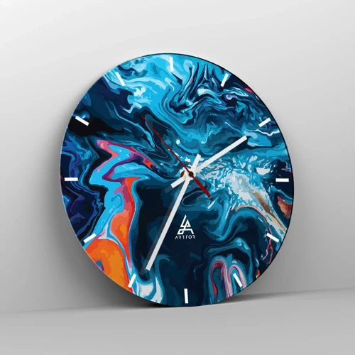 Reloj de pared - Reloj de vidrio - Un viaje al cielo - 30x30 cm