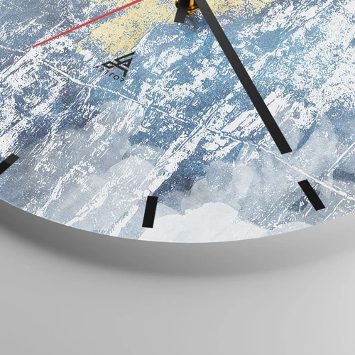Reloj de pared - Reloj de vidrio - Una abstracción serena - 40x40 cm