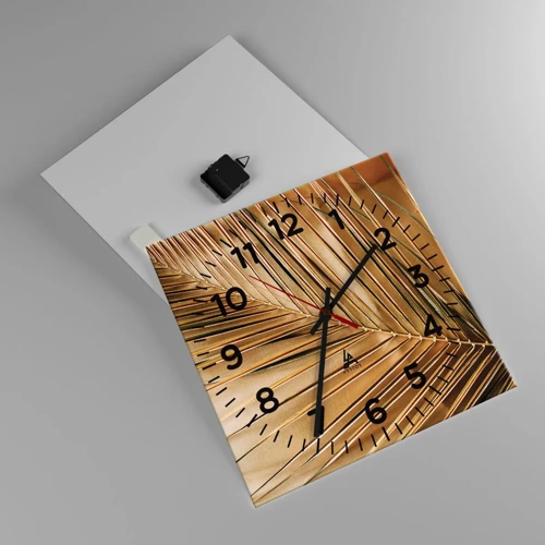 Reloj de pared - Reloj de vidrio - Una columnata natural - 40x40 cm