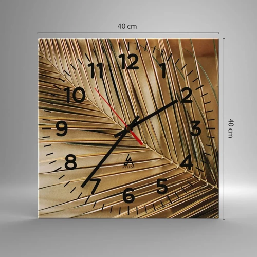 Reloj de pared - Reloj de vidrio - Una columnata natural - 40x40 cm