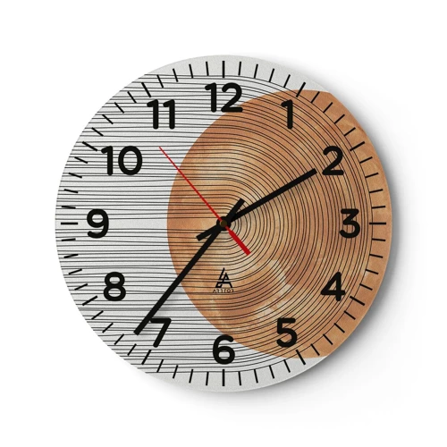 Reloj de pared - Reloj de vidrio - Una composición soleada - 30x30 cm